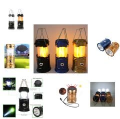 Solar Şarj Edilebilir Çok Fonksiyonlu Kamp Lambası Işıldak Powerbank (4944)