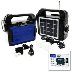 3IN1 - SOLAR 2İN1 EL FENERİ  - RADYO - MP3 BLUETOOTH - USB/ TF PORT - 2 PARÇA  AMPUL KABLOLU - POWERBANK (4944)