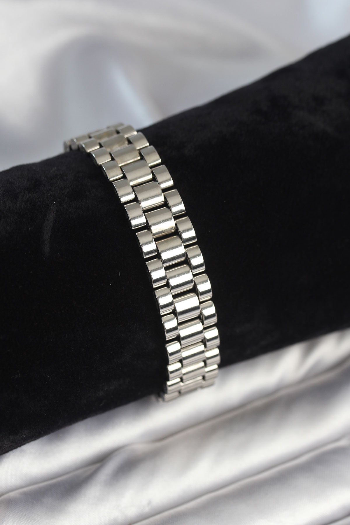 316L Çelik Gümüş Renk 12 mm Kalınlık Erkek Bileklik - TJ-EB3777