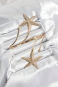 Pirinç Deniz Yıldızı Model Gold Renk Kadın Pazu Bileklik - TJ-BB7425