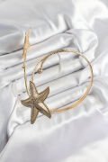 Pirinç Deniz Yıldızı Model Gold Renk Kadın Pazu Bileklik - TJ-BB7432