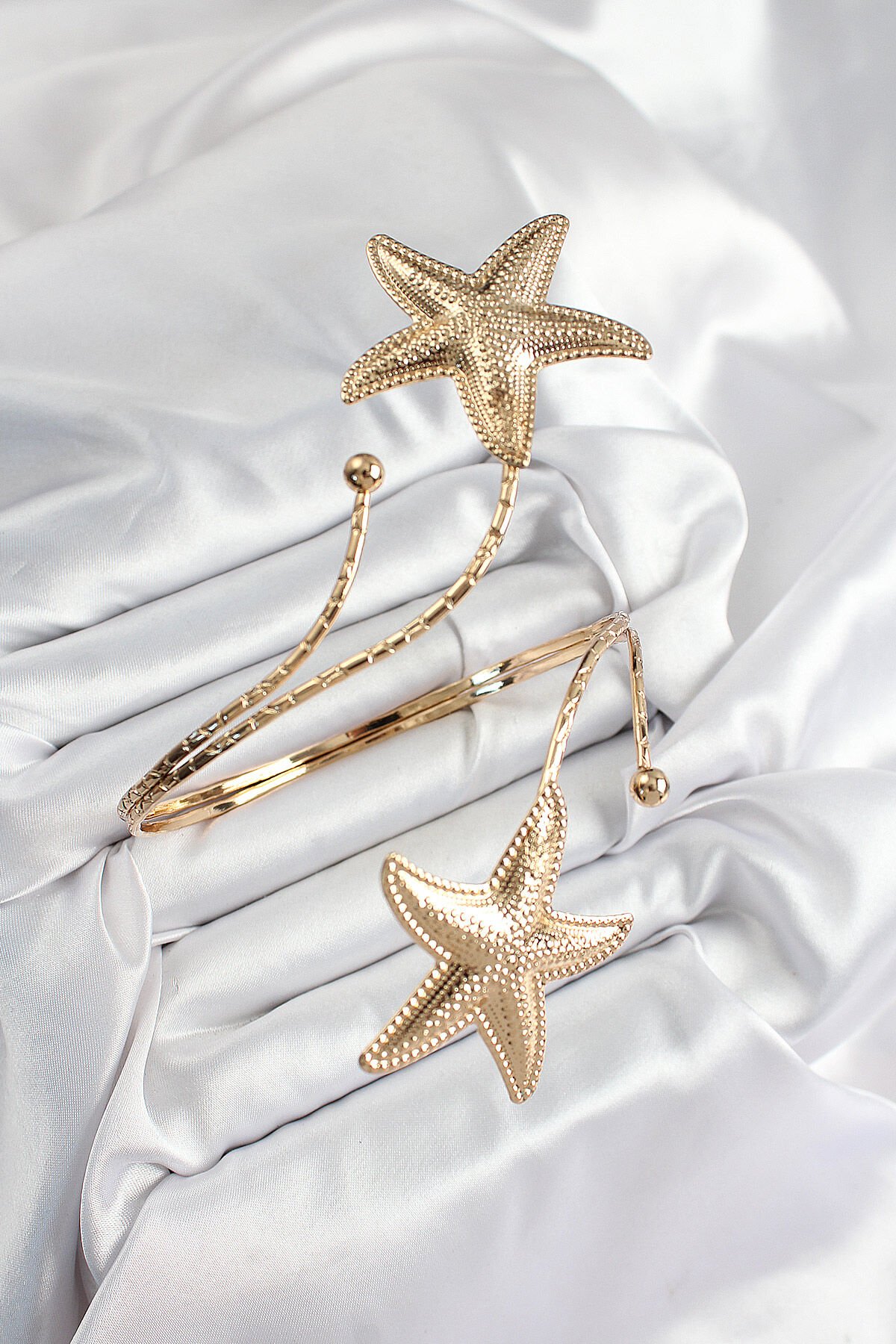 Pirinç Deniz Yıldızı Model Gold Renk Kadın Pazu Bileklik - TJ-BB7432