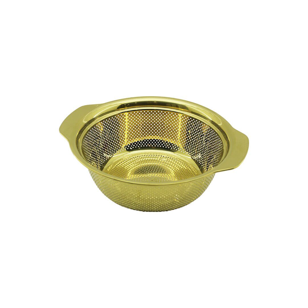 23CM   GOLD  PASLANMAZ METAL  SEPET  SÜZGEÇ  KENDİNDEN KULPLU (4944)