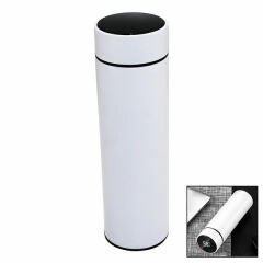 LED Sıcaklık Göstergeli Akıllı Vakumlu Yalıtımlı Termos 500ML -  Beyaz  (4944)