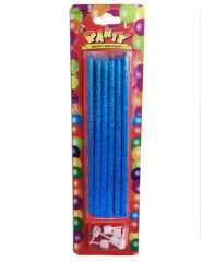 Mavi Simli Pasta Mumu 6 Adet 16 cm