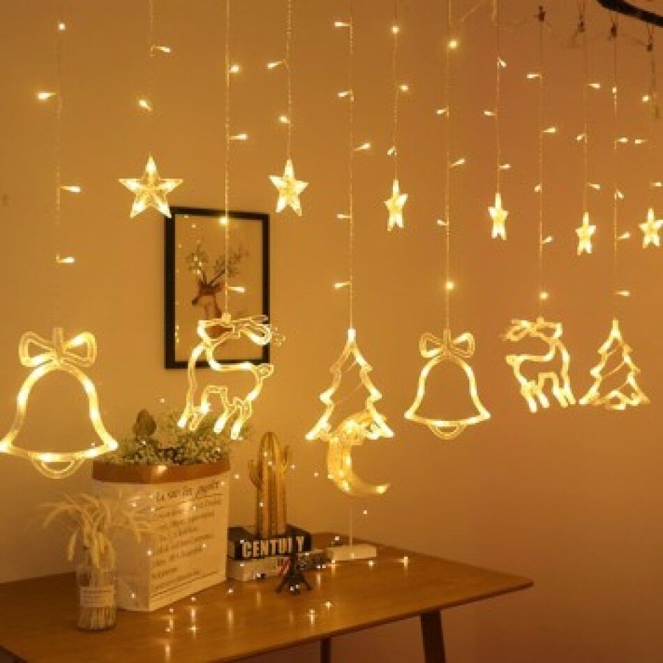 3 M 6 Sıra Şekilli Perde Led Işık Gün Işığı MZ-16-11