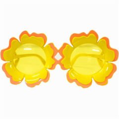 Papatya Şekilli Turuncu Sarı Renkli Hawaii Konsept Parti Gözlüğü 15x7 cm (4944)