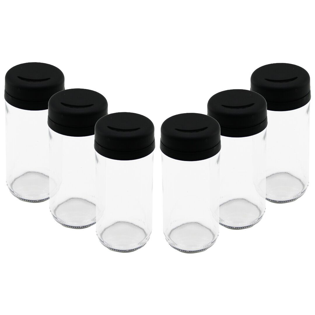 6 PCS CAM - 225ML BAHARATLIK - TUZLUK PLASTİK KAPAK (4944)