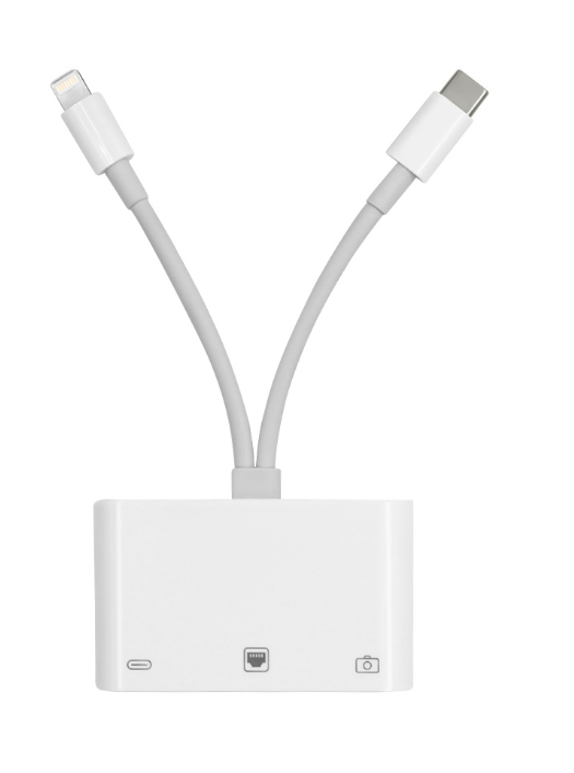 ZR814 Lightning Type-C Ethernet Camera Adaptör