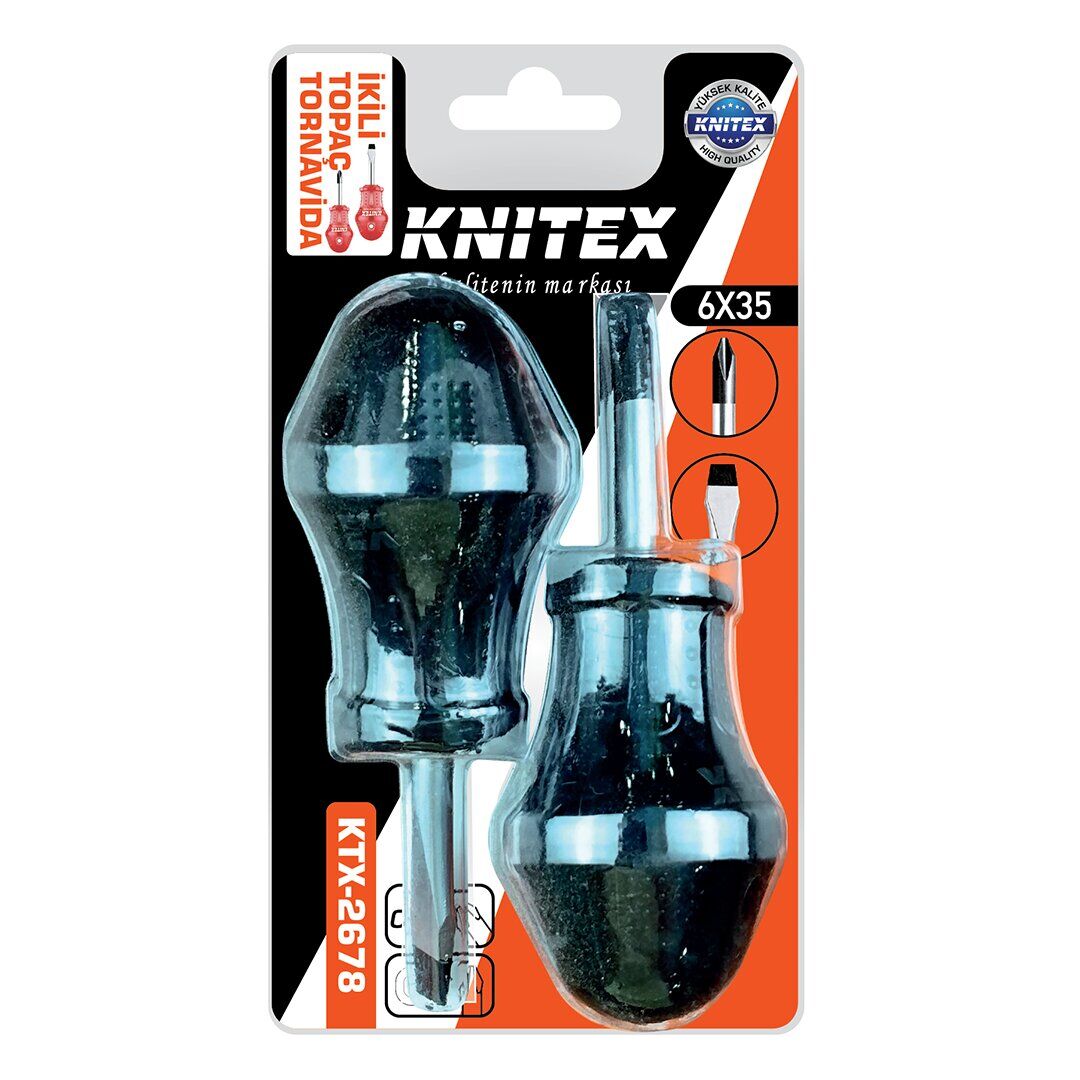 2PCS - YILDIZ-DÜZ  TOPAÇ TORNAVİDA SETİ 6X35 (4944)