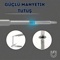 25 Parça 24 farklı uçlu Mıknatıslı 25 in 1  Tornavida Seti (4944)