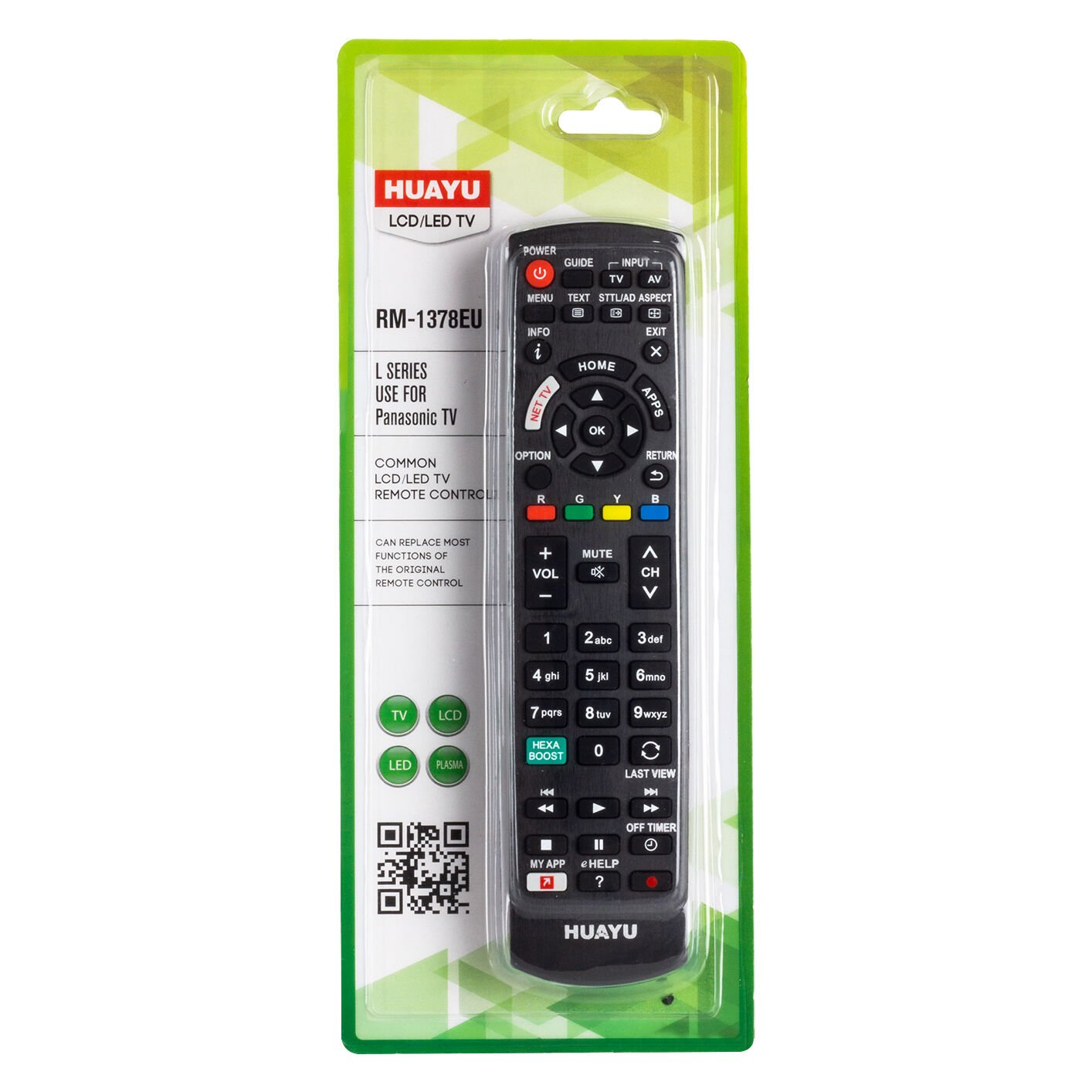 HUAYU KL PANASONIC RM-1378EU NETFLIX TUŞLU LCD-LED TV KUMANDA BLİSTERLİ (4944)