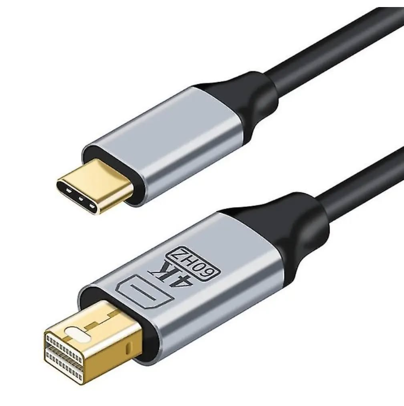 ZR126 Siyah Type-C Mini Dp Çevirici Kablo 1,8 M