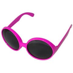 Yuvarlak Yeşilçam 80 li 90 lı Yıllar Parti Gözlüğü Retro Pembe Renk (4944)