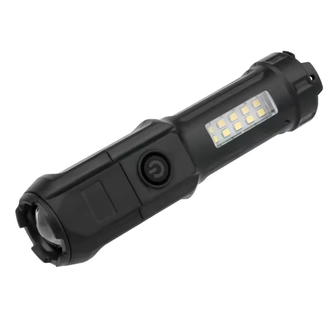 109-B ZOOMLU FLASH ÖZELLİKLİ SMD VE POWER LEDLİ ŞARJLI PLASTİK KASA EL FENERİ (POWERBANK ÖZELLİKLİ) (4944)
