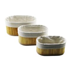 3 BOY OVAL BEZLİ EKMEK SEPETİ (4944)