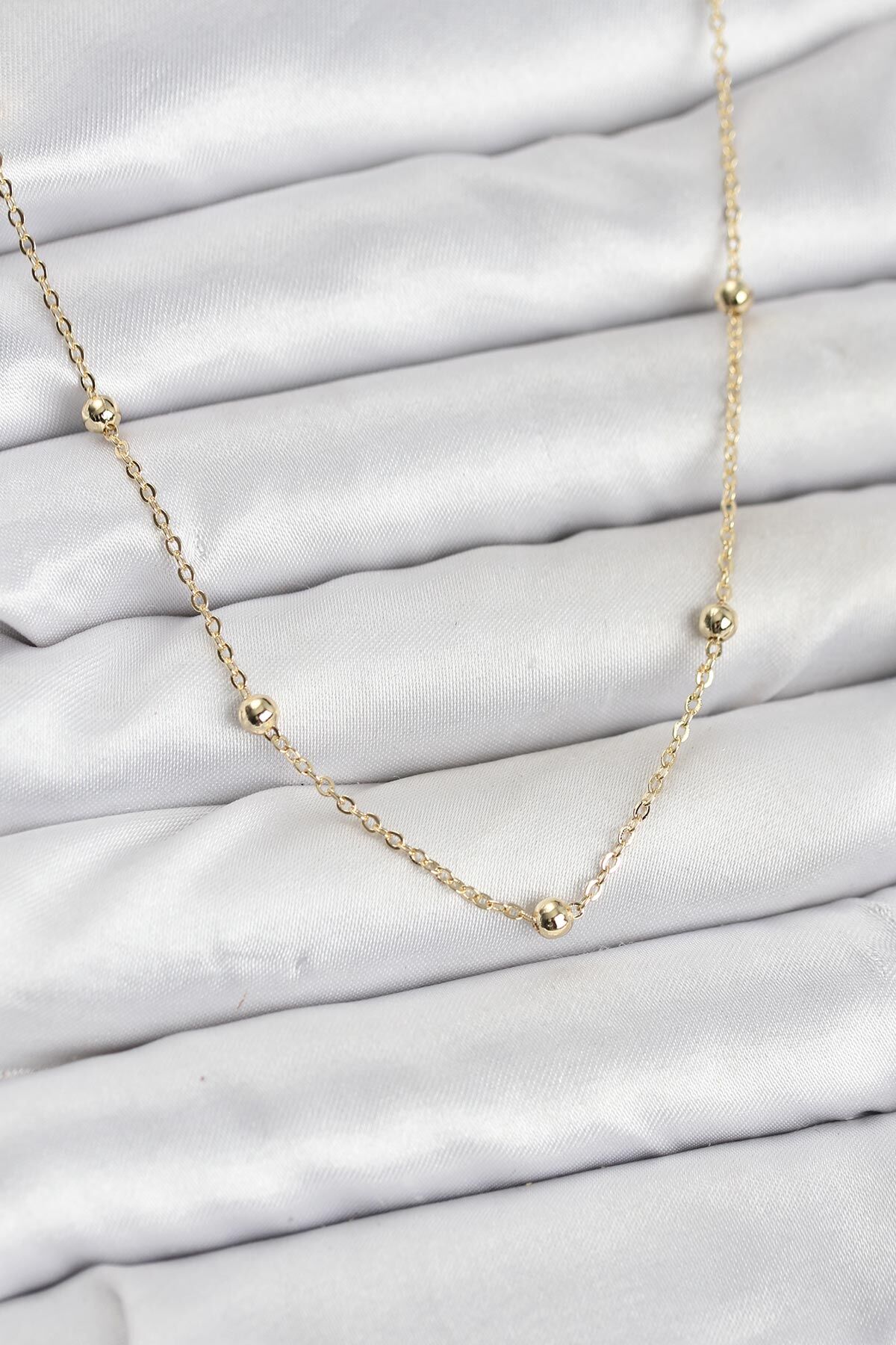 CM Gold Renk Top Zincirli Kadın Kolye - TJ-BKO10915