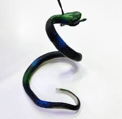 Siyah Renk Gerçekçi Silikon Yumuşak Yılan 37 cm