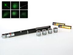 Yeşil Lazer Pointer 50 mW 15 Km Etkili (5 Başlıklı) (4944)