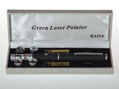 Yeşil Lazer Pointer 50 mW 15 Km Etkili (5 Başlıklı) (4944)