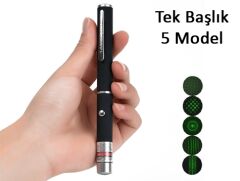 Yeşil Lazer Pointer 500 mW 15 Km Etkili (Tek Başlık 5 Model) (4944)