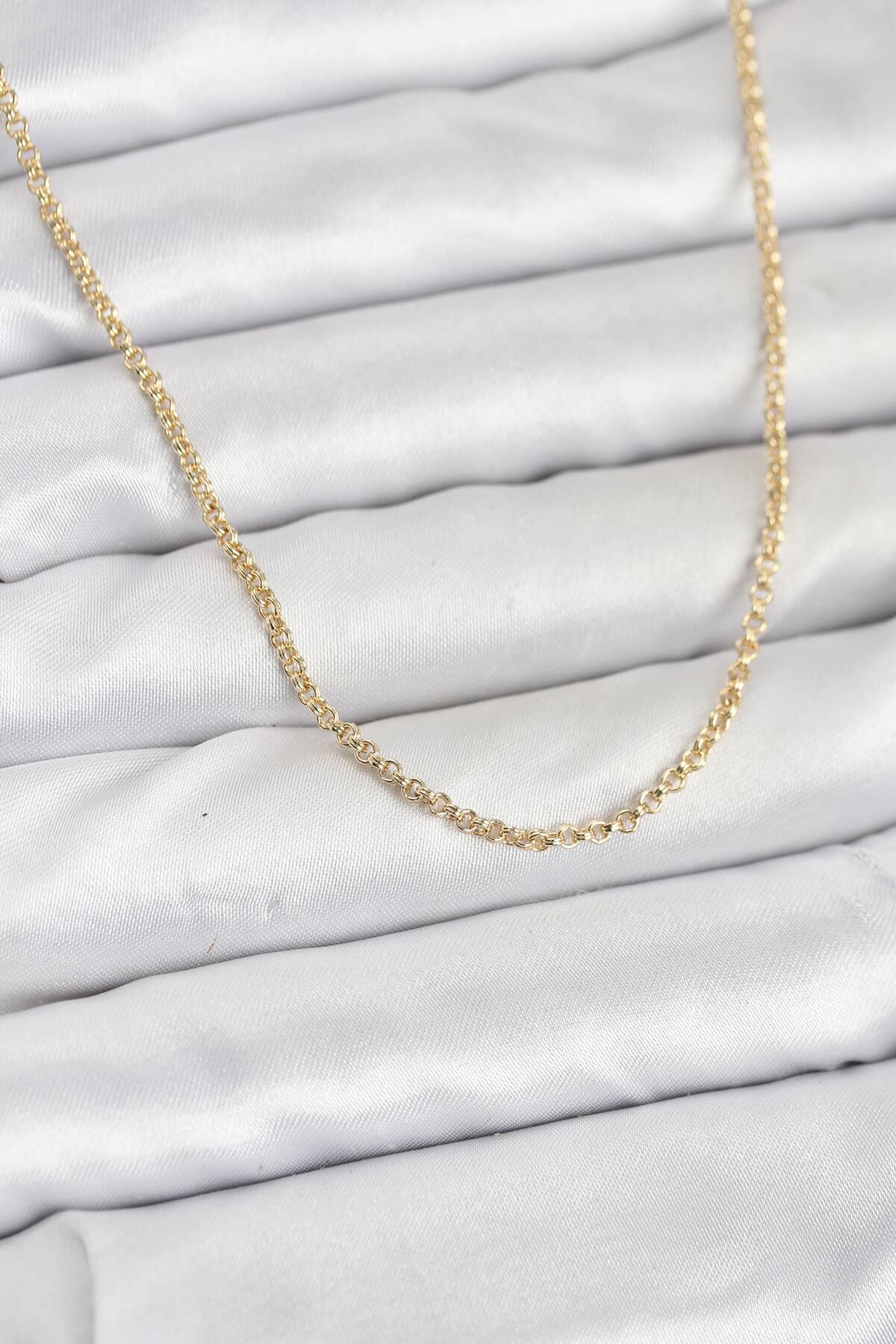 CM 14K Gold Renk Halka Model 60 cm Kadın Kolye - TJ-BKO10930