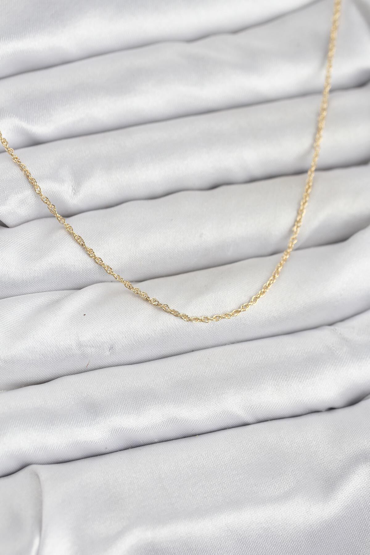 CM 14K Gold Renk Burgu Model 60 cm Kadın Kolye - TJ-BKO10932