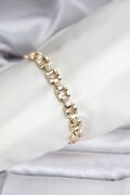 14K Gold Renk Kaplama Zirkon Taşlı CM Kadın Bileklik - TJ-BB8117
