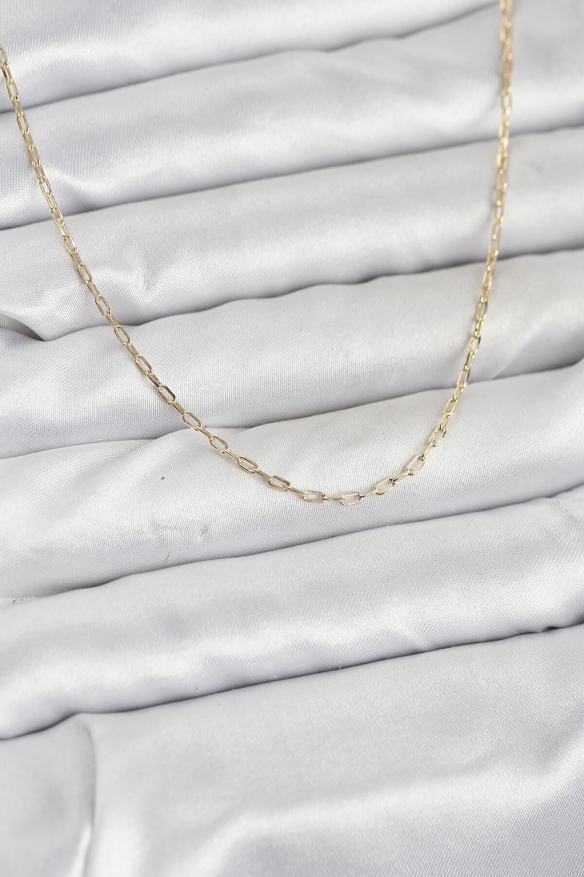 CM 14K Gold Renk Ataç Zincir Model 60 cm Kadın Kolye - TJ-BKO10934