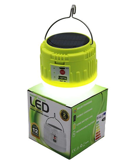 USB - SOLAR ŞARJLI ASKILI KAMP LAMBASI - POWERBANK (4944)