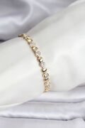 14K Gold Renk Kaplama Zirkon Taşlı CM Kadın Bileklik - TJ-BB8123
