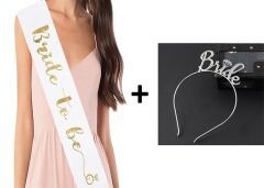 Metal Bride Taç Kuşak Seti 2 Parça