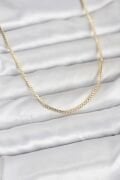 CM 14K Gold Renk Kare Zincirli Model 60 cm Kadın Kolye - TJ-BKO10941