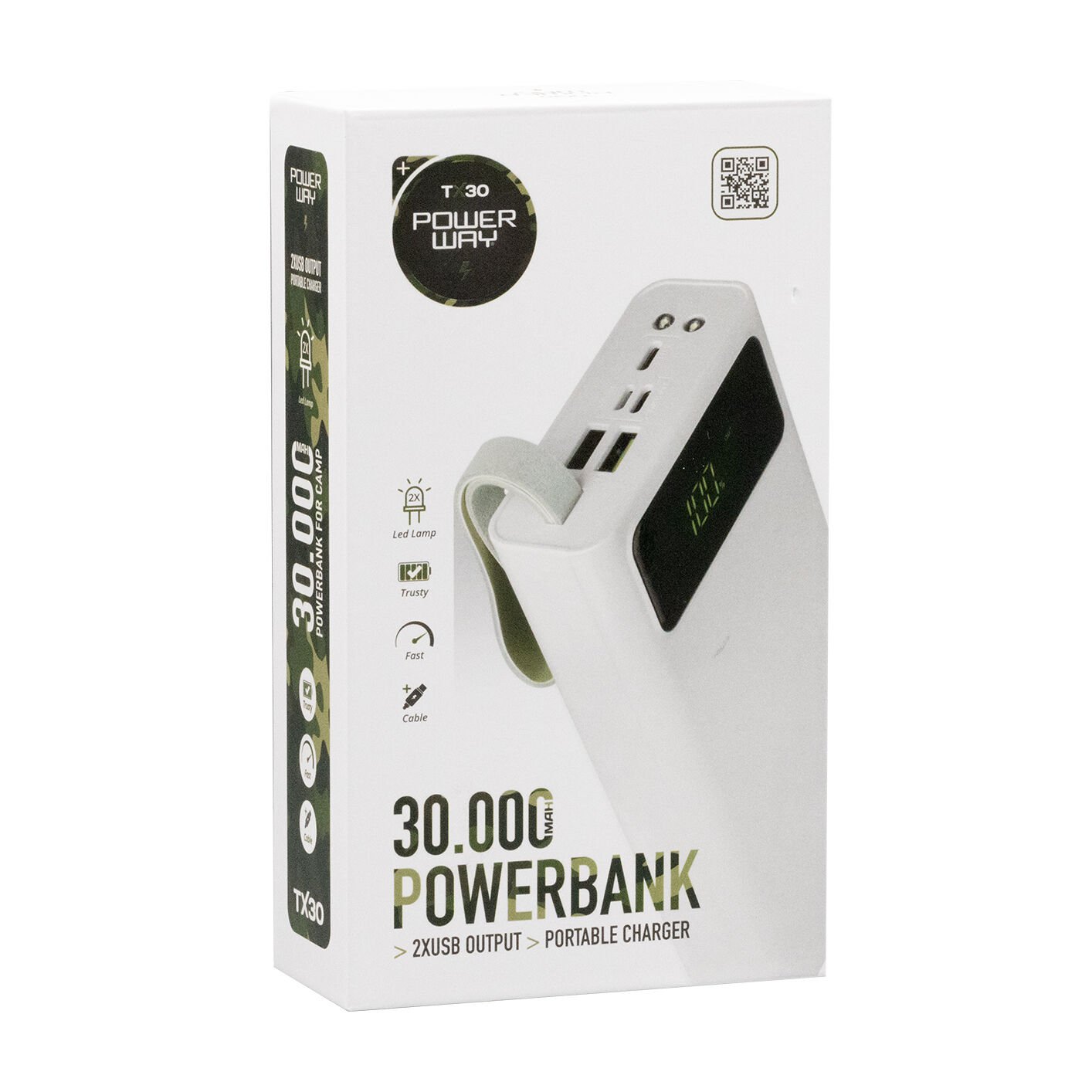 POWERWAY TX30 30000 MAH DİJİTAL GÖSTERGELİ POWERBANK (4944)