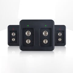 SİYAH 2X9 VOLT PİL ŞARJ CİHAZI (4944)