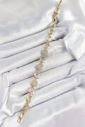 Xuping Pirinç Kalp ve Daire Model Gold Renk Kadın Bileklik - TJ-BB7480