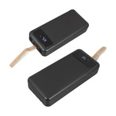 20000 MAH DİJİTAL GÖSTERGELİ USB-MICRO-LIGHTNING-TYPE-C GİRİŞLİ VE KABLOLU POWERBANK (4944)