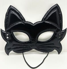 Siyah Renk Kumaş Malzemeden İmal Eva Kedi Maskesi 19x15 cm (4944)
