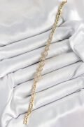 Xuping Pirinç Sıralı Daire Baget Model Gold Renk Kadın Bileklik - TJ-BB7484