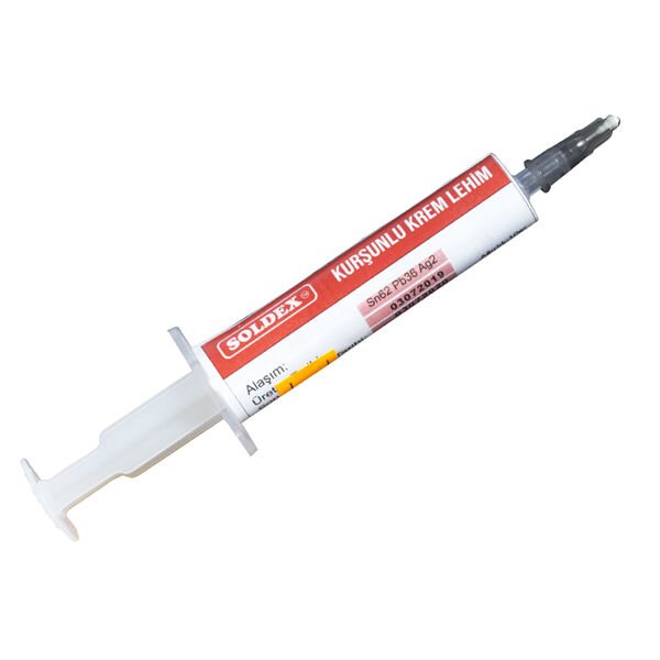 SOLDEX KURŞUNLU ENJEKTÖR 10 GR. KREM LEHİM ŞIRINGA (4944)