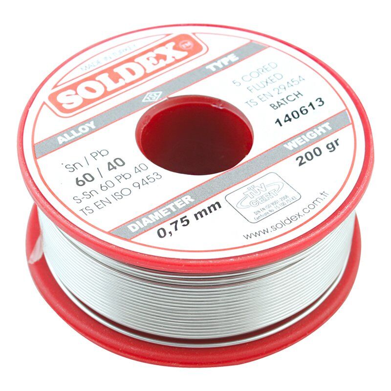 200 GR LEHİM İNCE 0,75 MM SOLDEX  SN60 PB40 (4944)