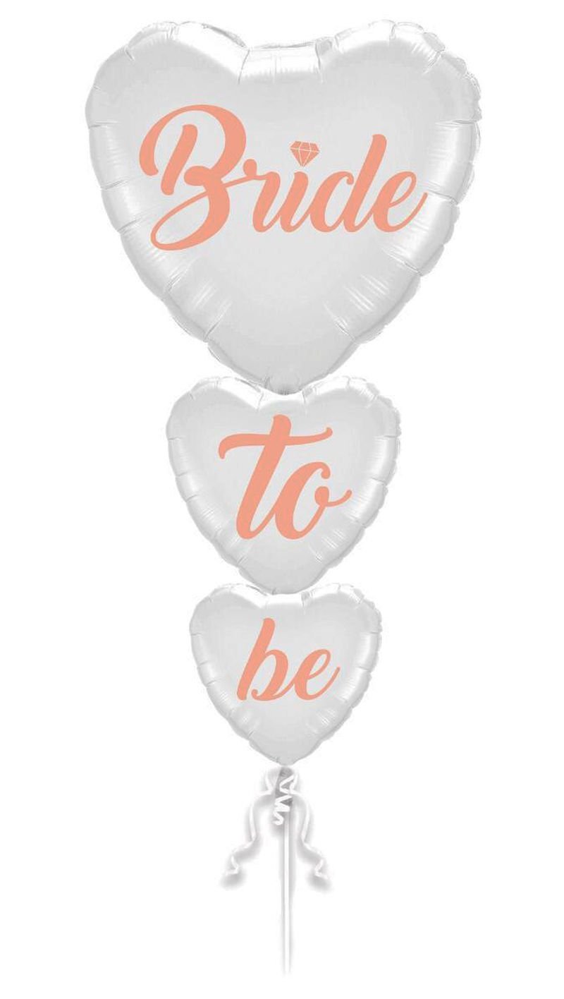 Bride To Be Buket Seti Folyo Balon 3lü Rose Gold Renk 100 cm