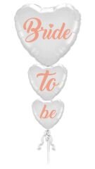 Bride To Be Buket Seti Folyo Balon 3lü Rose Gold Renk 100 cm