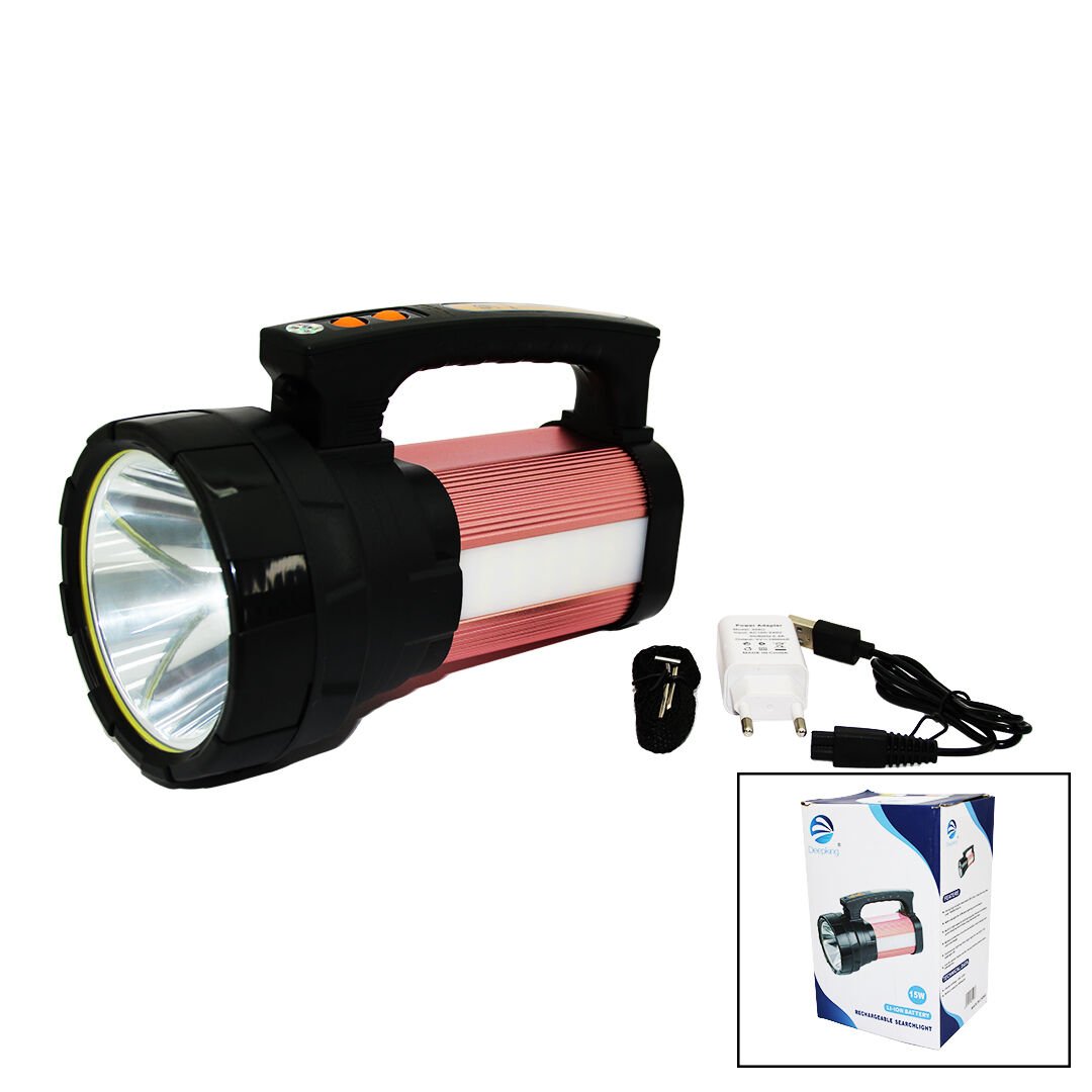 2İN1 15W COB LED - 28LED ŞARJLI EL FENERİ - PROJEKTÖR1000MT- POWERBANK - SU GEÇİRMEZ (4944)