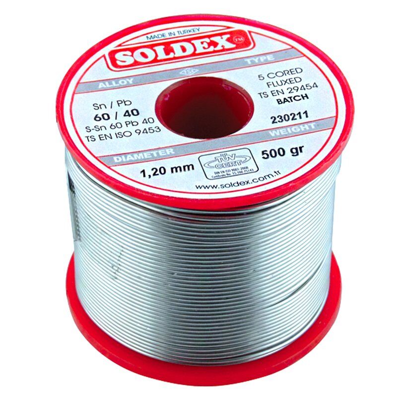 500 GR LEHİM 1.2 MM KALIN SOLDEX SN60 PB40 (4944)