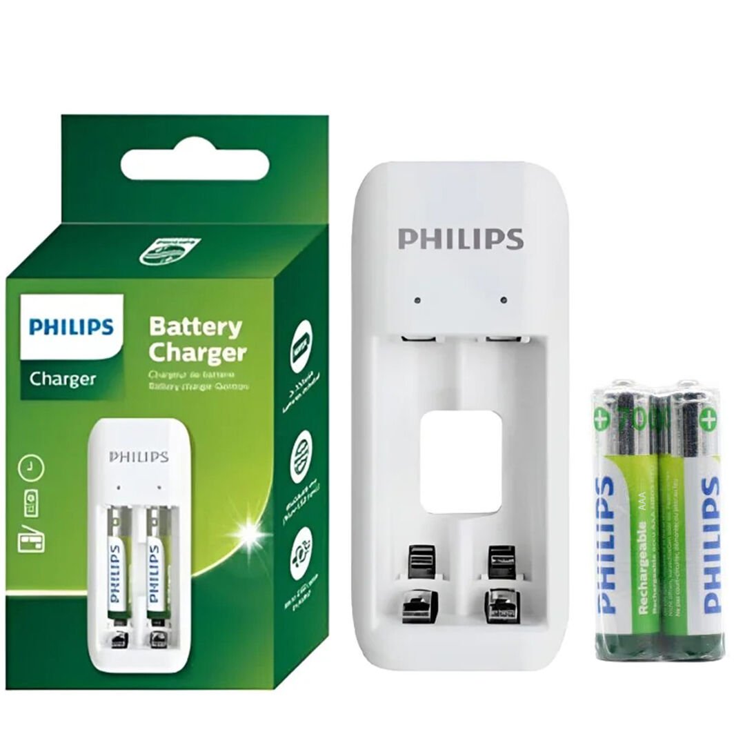 PHILIPS SCB2070NB/00 2Lİ 2 ADET X AAA 700MAH PİLLİ - PİL ŞARJ CİHAZI (4944)