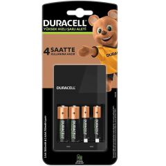 DURACELL CEF-14 HIZLI PİL ŞARJ CİHAZI (PİLLİ)(AA- AAA)(2 ADET X750 MA AAA + 2 ADET X1300 MA AA PİL) (4944)