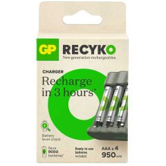 GP RECYKO B441 4 X 950 MAH R03 AAA PİLLİ ŞARJ CİHAZI (GP-B441/100HCER21-2GTLB4) (4944)