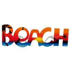 Beach Yazılı Parti Gözlüğü Yaza Merhaba Hawaii Show Gözlüğü 19x6 cm (4944)