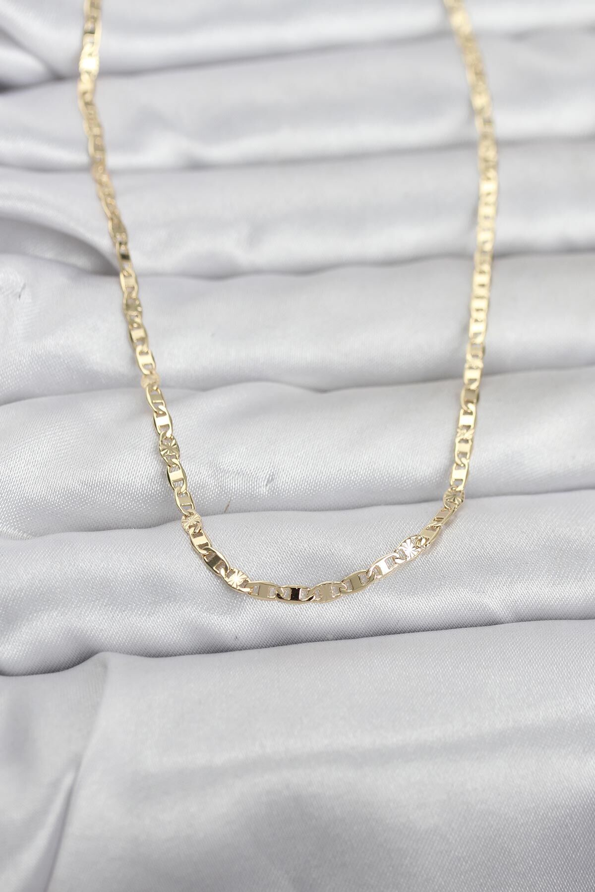 CM 14K Gold Renk Zincir Model 60 cm Kadın Kolye - TJ-BKO10970